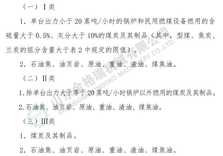 高汙染燃料目錄 高汙染燃料目錄