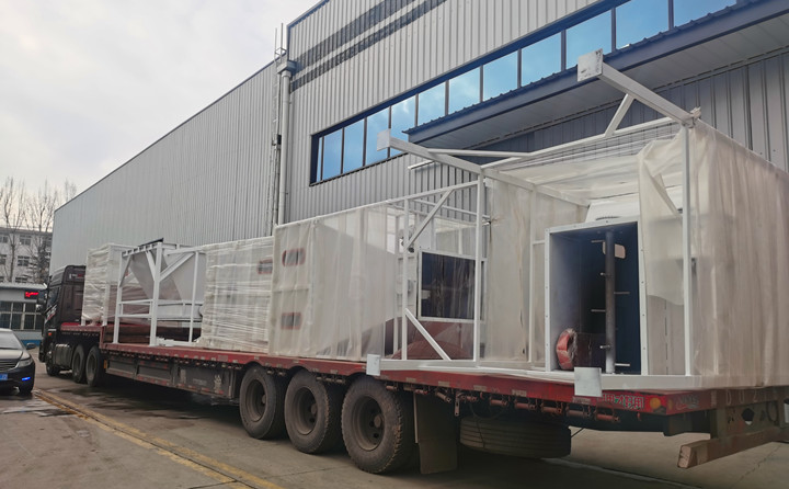 生物質茄子影视视频在线观看生產線裝車完成，準備發貨